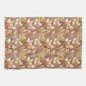 ピンク金ゴールドクリスマスパターン#8 ID1009 キッチンタオル (横)