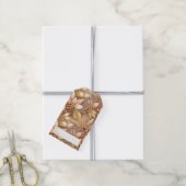 ピンク金ゴールドクリスマスパターン#8 ID1009 ギフトタグ (より糸付き)