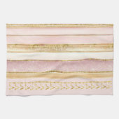 ピンク金ゴールドクリスマスファラパターン#27 ID1009 キッチンタオル (横)