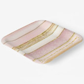 ピンク金ゴールドクリスマスファラパターン#27 ID1009 ペーパープレート (傾斜あり)