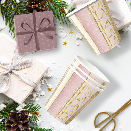 ピンク金ゴールドクリスマスファラパターン#27 ID1009 紙コップ