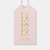 ピンク金ゴールドクリスマスファララID1009 ギフトタグ (正面)