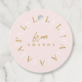 ピンク金ゴールドクリスマスファララID1009 フェイバータグ (正面)