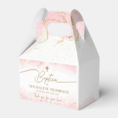 ピンク金ゴールドクロスサンキューガールバプテスマ フェイバーボックス (裏面サイド)