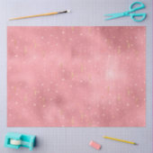 ピンク金ゴールドグラムウォーターカラーラブハート 薄葉紙 (クラフト)