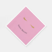 ピンク金ゴールドグラムグリッターまつ毛 スタンダードランチョンナプキン (角)