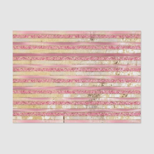 ピンク金ゴールドグラムグリッターストライプズ 薄葉紙 (正面)