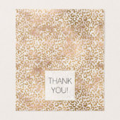 ピンク金ゴールドグラムヒョウ印刷ありがとう (外部フラット)