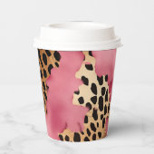 ピンク金ゴールドグラムヒョウ 紙コップ (裏面)