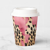 ピンク金ゴールドグラムヒョウ 紙コップ (右)