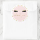 ピンク金ゴールドグリジー黒まつ毛ありがとう ラウンドシール (バッグ)