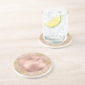 ピンク金ゴールドグリッジスパガーリーークルグリッター コースター (側面)