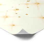 ピンク金ゴールドグリッターエッフェルタワーハッピーバースデー ポスター (角)