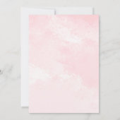 ピンク金ゴールドグリッターカボチャフローラガール2nd誕生日 招待状 (裏面)