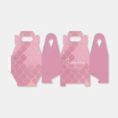 ピンク金ゴールドグリッターガールズ誕生日 フェイバーボックス (折り畳みなし)