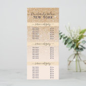 ピンク金ゴールドグリッターグラデーションサロン価格表 (スタンド正面)