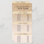 ピンク金ゴールドグリッターグラデーションサロン価格表 (正面/裏面)