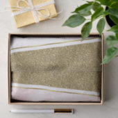 ピンク金ゴールドグリッタースパークルグラムモノグラムイニシャル 薄葉紙 (ギフト)