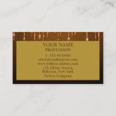 ピンク金ゴールドグリッタースパークル 名刺 (裏面)