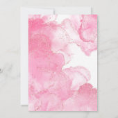 ピンク金ゴールドグリッタースモークブリデスメイドランチョン (裏面)