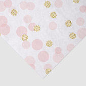 ピンク金ゴールドグリッタードット誕生日ギフト 薄葉紙 (詳細)