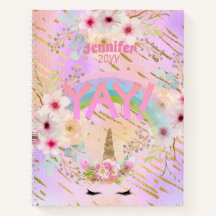 ピンク金ゴールドグリッターユニコーン顔ガールズやる気を起こさせる