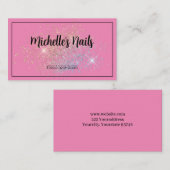 ピンク金ゴールドグリッター名刺 名刺 (正面/裏面)