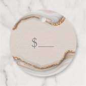 ピンク金ゴールドグリッター大理石アガテハンドメイドジュエリーCl フェイバータグ (裏面)