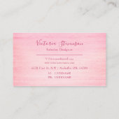 ピンク金ゴールドグリッター大理石Geodeモノグラムゲート 名刺 (裏面)