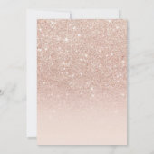 ピンク金ゴールドグリッター15th誕生日パーティー 招待状 (裏面)