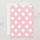 ピンク金ゴールドグリッター1st誕生日招待状 招待状 (裏面)