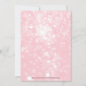 ピンク金ゴールドグリッター40thデジタル誕生日招待状 招待状 (裏面)