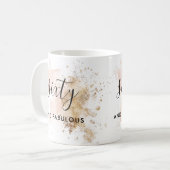 ピンク金ゴールドグリッター60と素晴らしい60番目の誕生日 コーヒーマグカップ (正面左)