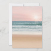 ピンク金ゴールドサンセットビーチファミリー懇親会 招待状 (裏面)