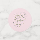 ピンク金ゴールドシルバードット コンフェッティ (スモール正面)