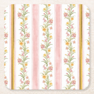 ピンク金ゴールドスクエアコースター スクエアペーパーコースター