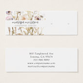 ピンク金ゴールドスタッドイヤリングワイルドフラワーボタニカル (正面&裏面)