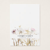 ピンク金ゴールドスタッドイヤリングワイルドフラワーボタニカル (正面)