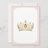 ピンク金ゴールドスニーカーボール誕生日パーティー 招待状 (裏面)