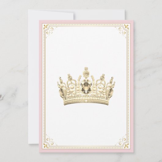 ピンク金ゴールドスニーカーボール誕生日パーティー 招待状 (裏面)