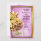 ピンク金ゴールドスニーカー 招待状 (正面)