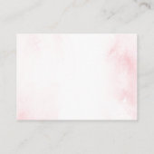 ピンク金ゴールドスノーフレーク赤ちゃんシャワーおむつラッフル エンクロージャーカード (裏面)