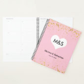 ピンク金ゴールドスパークルウェディングプランナー プランナー手帳 (ディスプレー)