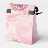 ピンク金ゴールドスパークルグリッターマーブル結婚ズ フェイバーボックス (裏面サイド)