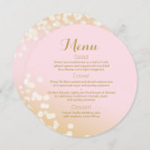 ピンク金ゴールドスパークルラウンドメニューffe3ea メニュー (正面/裏面)