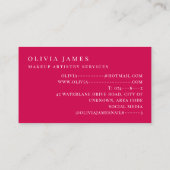 ピンク金ゴールドスプラッシュメイクアップアーティスト化粧品美しい部 名刺 (裏面)