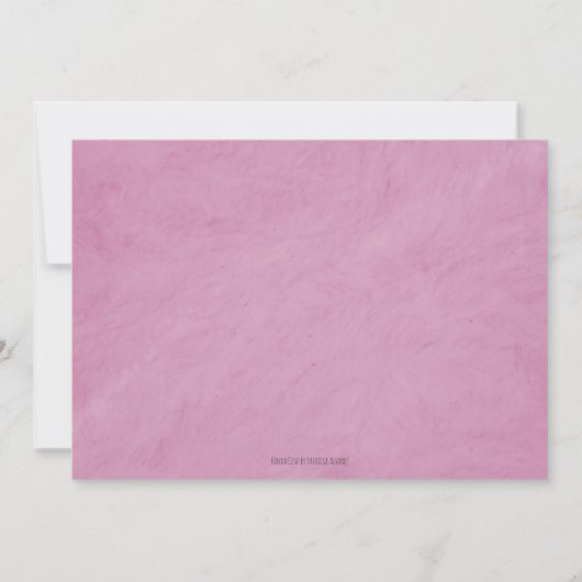 ピンク金ゴールドスペインのプリンセス 招待状 (裏面)