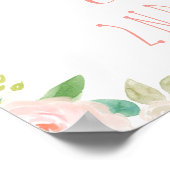 ピンク金ゴールドスワンプリンセスウェルカム誕生日ポスター ポスター (角)