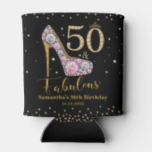 ピンク金ゴールドダイヤモンド50th誕生日 缶クーラー (裏面)