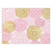 ピンク金ゴールドダリアフローラテーブルクロス テーブルクロス (正面(横))